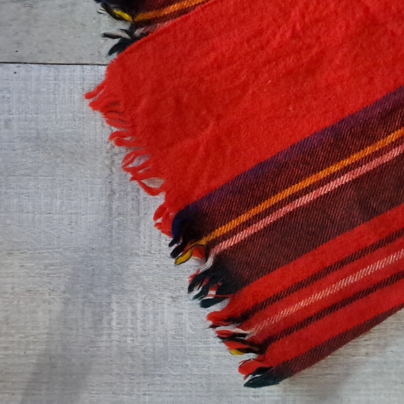 Red Plaid Scarf - Picture 2 of 4